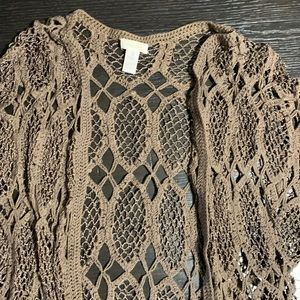 Chico’s olive green duster. Size 3.